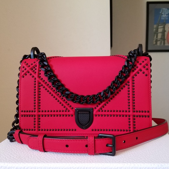 Dior | Bags | New Diorama Ultra Matte Calfskin 28 Red Bag | Poshmark